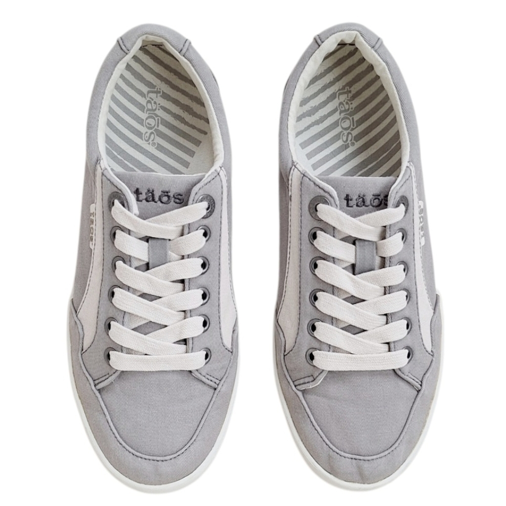 Taos Gray Canvas Sneakers Comfort Shoes Arch Support Walking Casual 7.5